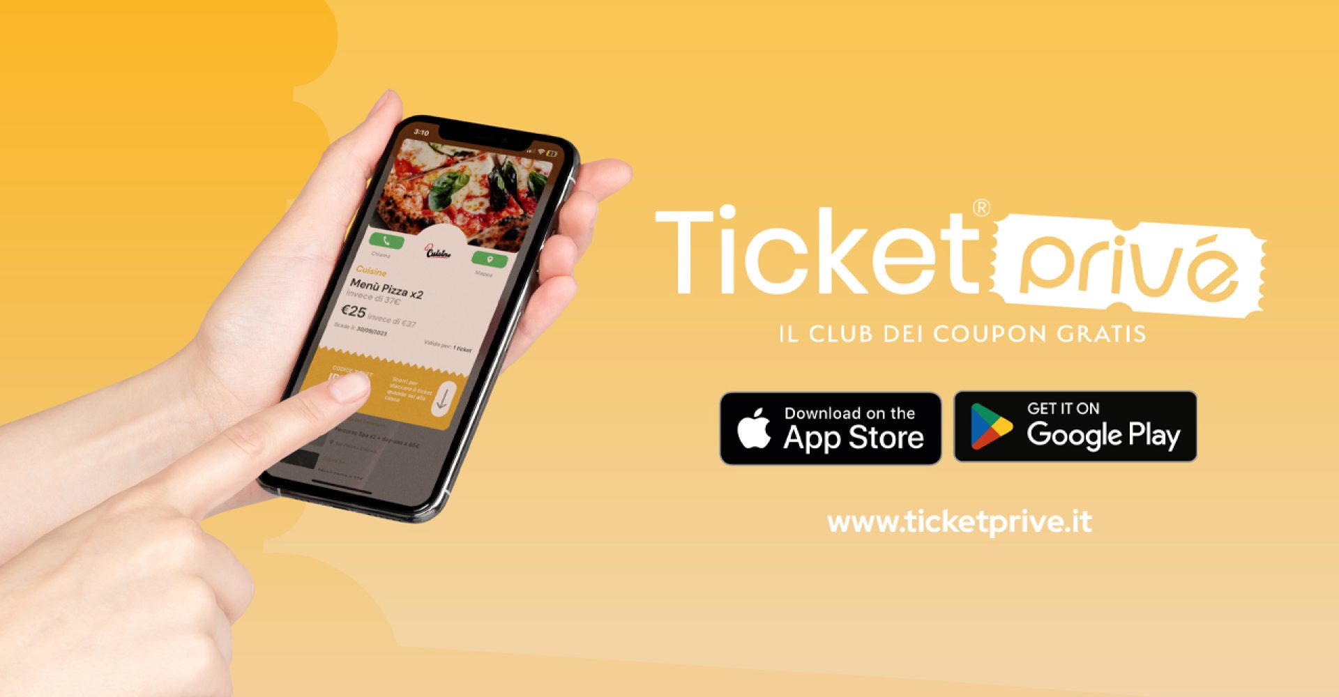 Scarica subito l'app TicketPrivè
