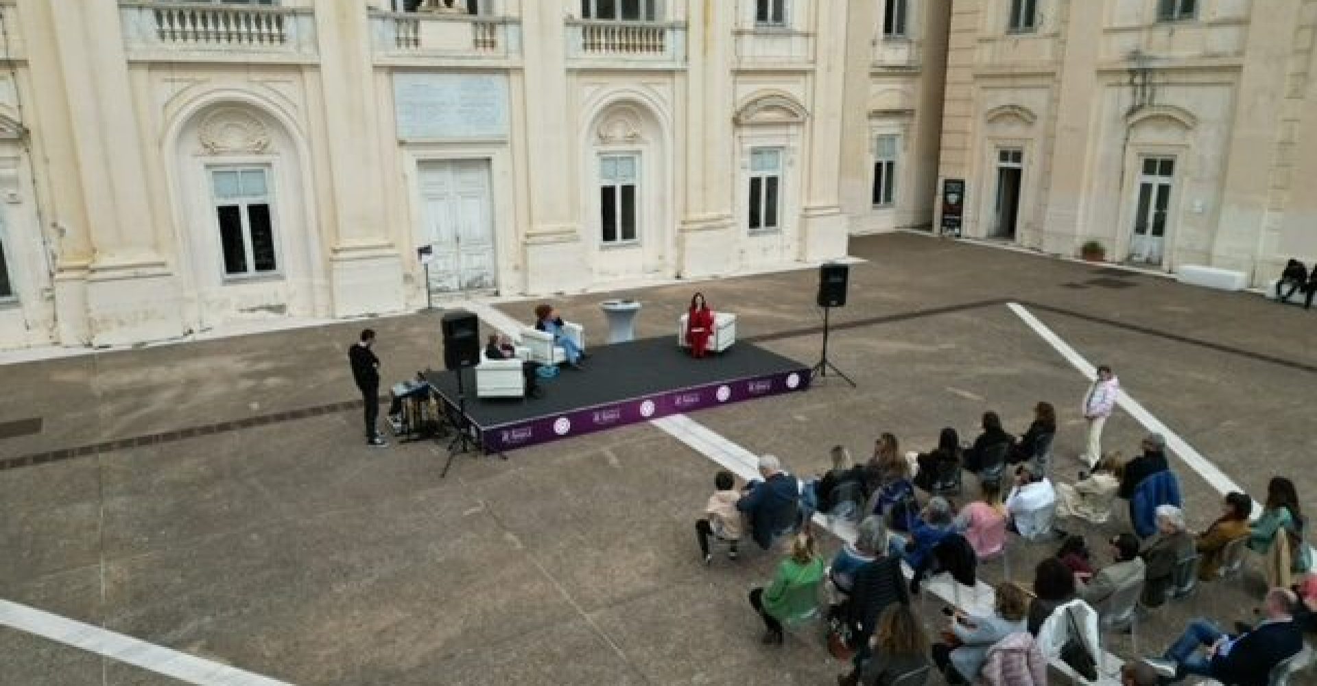 Il piazzale di San Leucio durante l'evento Vitica