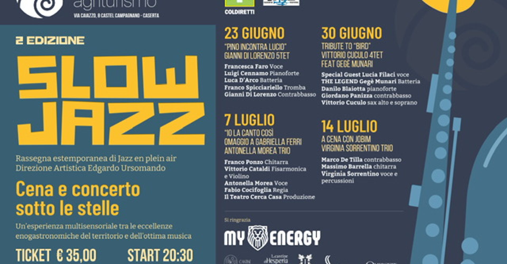 Slow Jazz si parte il 23 giugno a Castel Campagnano